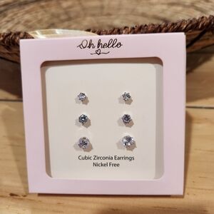 Earrings set of 3 pairs